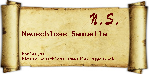 Neuschloss Samuella névjegykártya